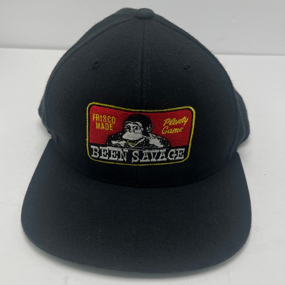 Yupoong The Classics Been Savage Frisco Made Snapback Hat Black Gorilla Patch